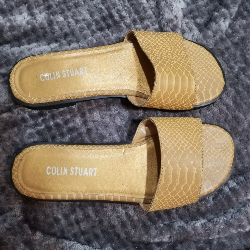 Colin Stuart VS Catalog Faux Slip On Slides Shoes
